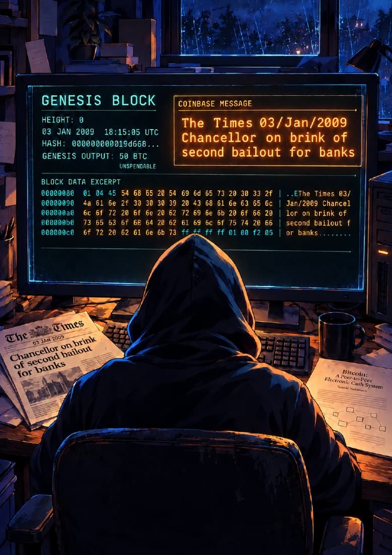 Genesis Block companion book page 1, full artwork