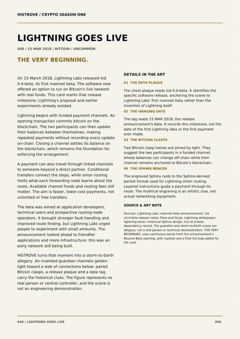 Lightning Goes Live companion book page 2, history and details