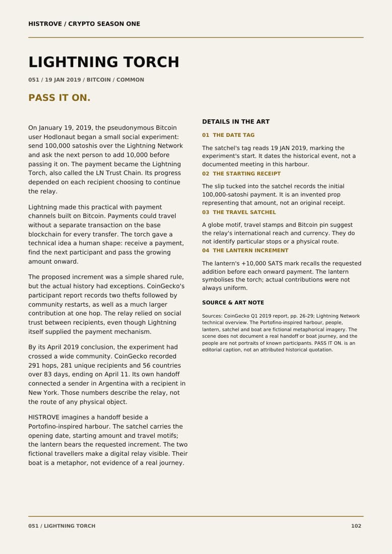Lightning Torch companion book page 2, history and details