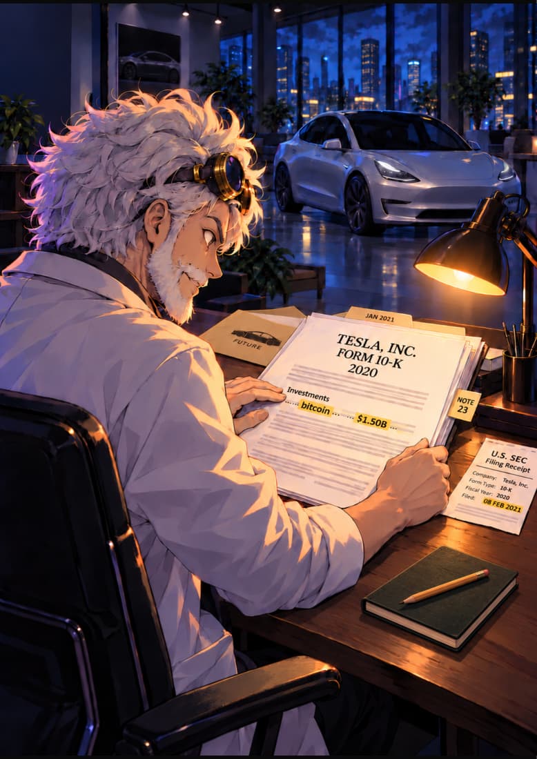 Tesla Buys Bitcoin companion book page 1, full artwork