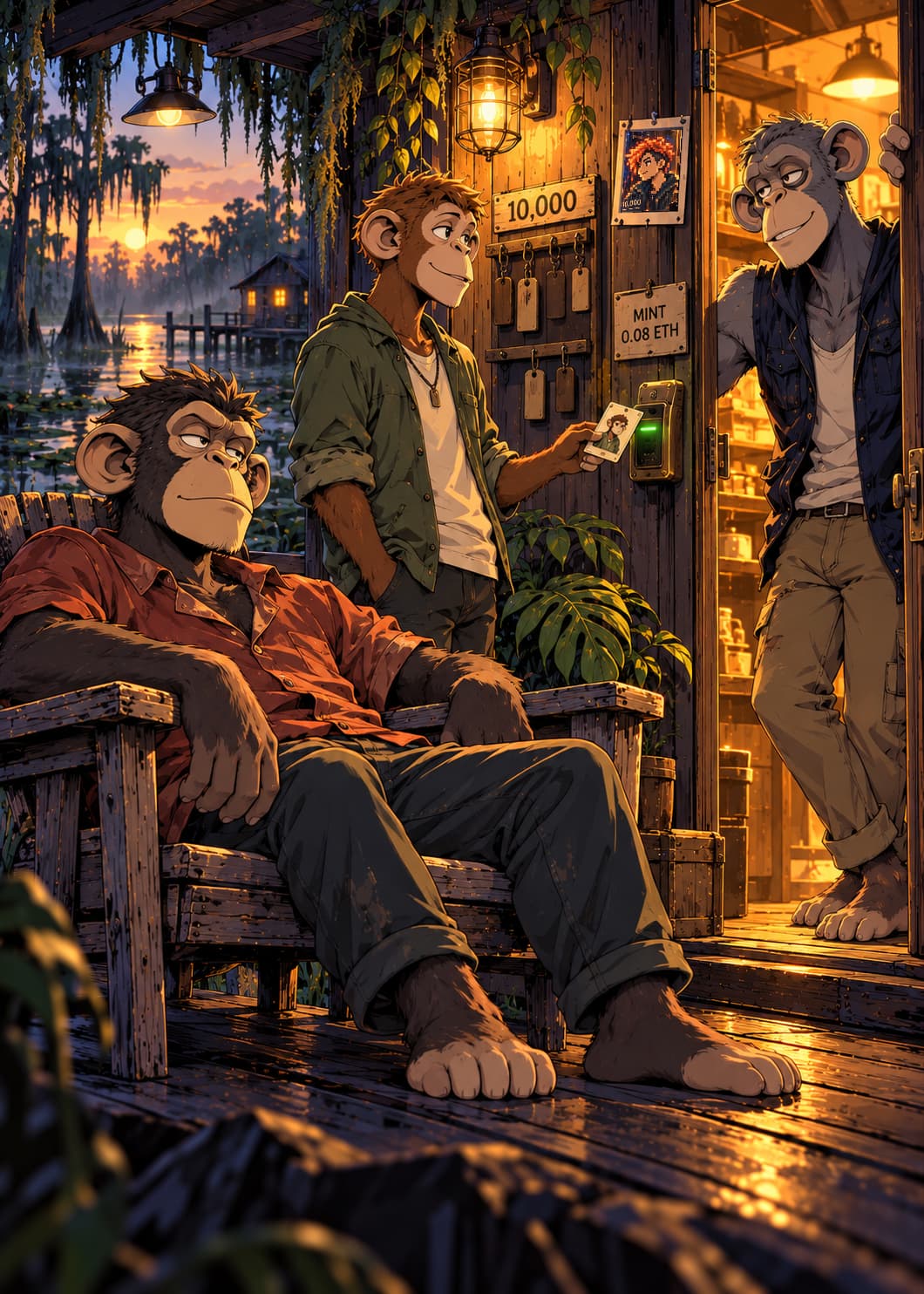Complete approved illustration for Bored Ape Yacht Club