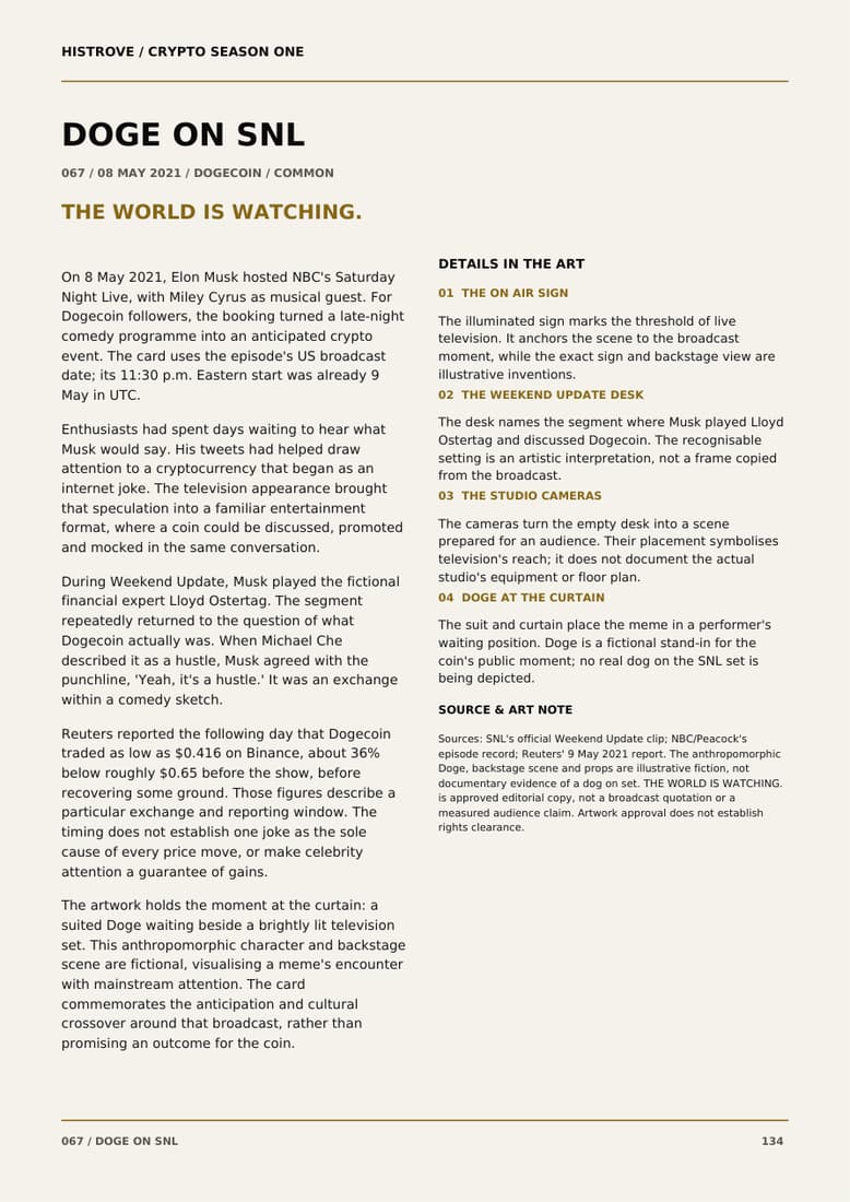 Doge On Saturday Night Live companion book page 2, history and details