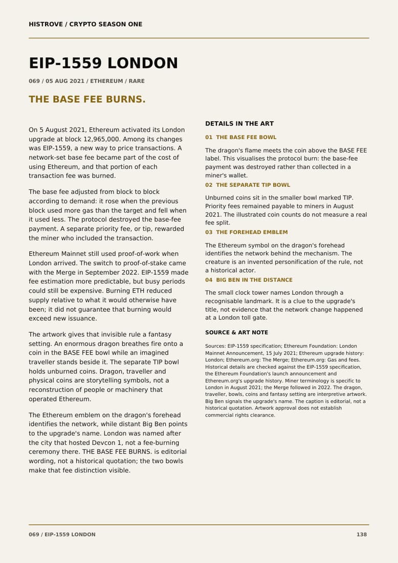 Eip-1559 London companion book page 2, history and details