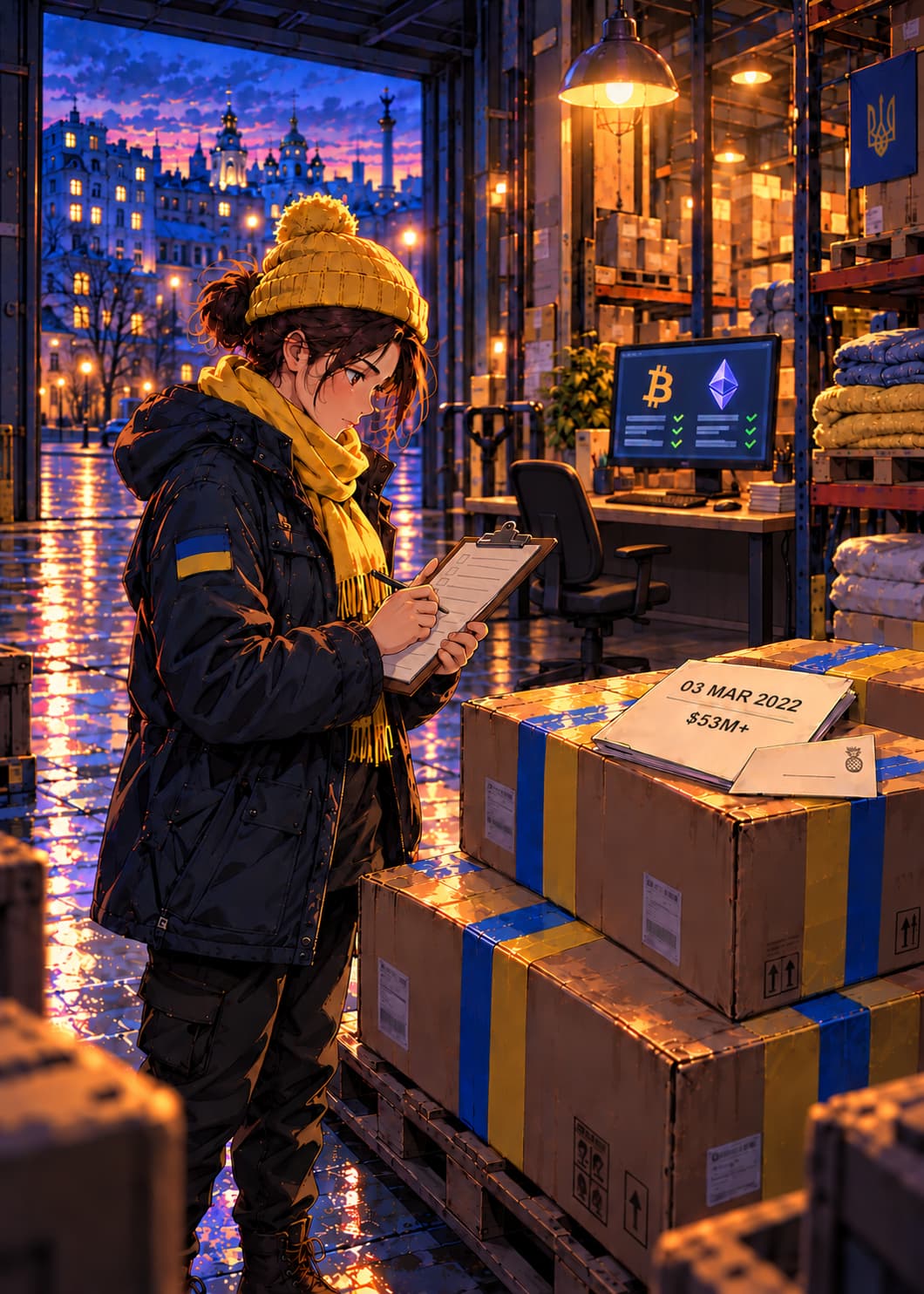 Full illustration for Crypto For Ukraine