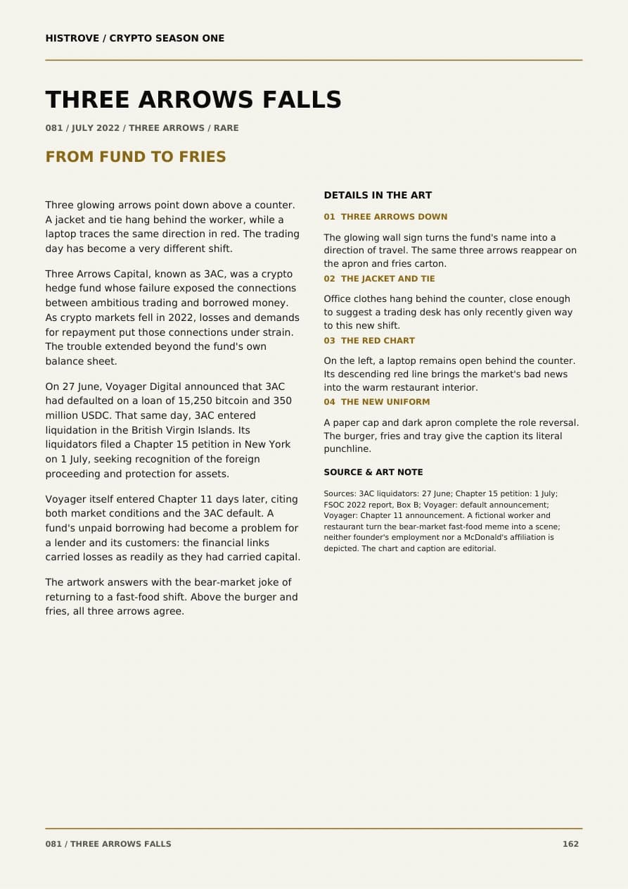 Three Arrows Falls companion book page 2, history and details