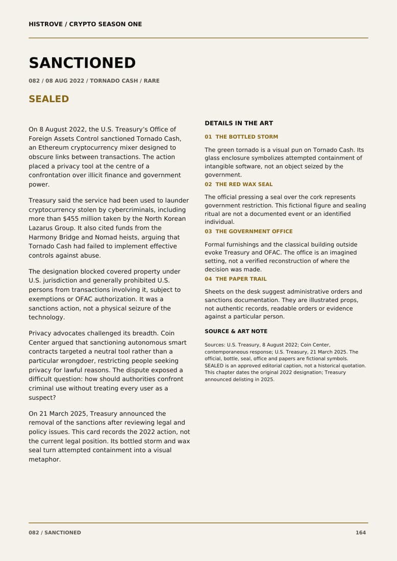 Sanctioned companion book page 2, history and details