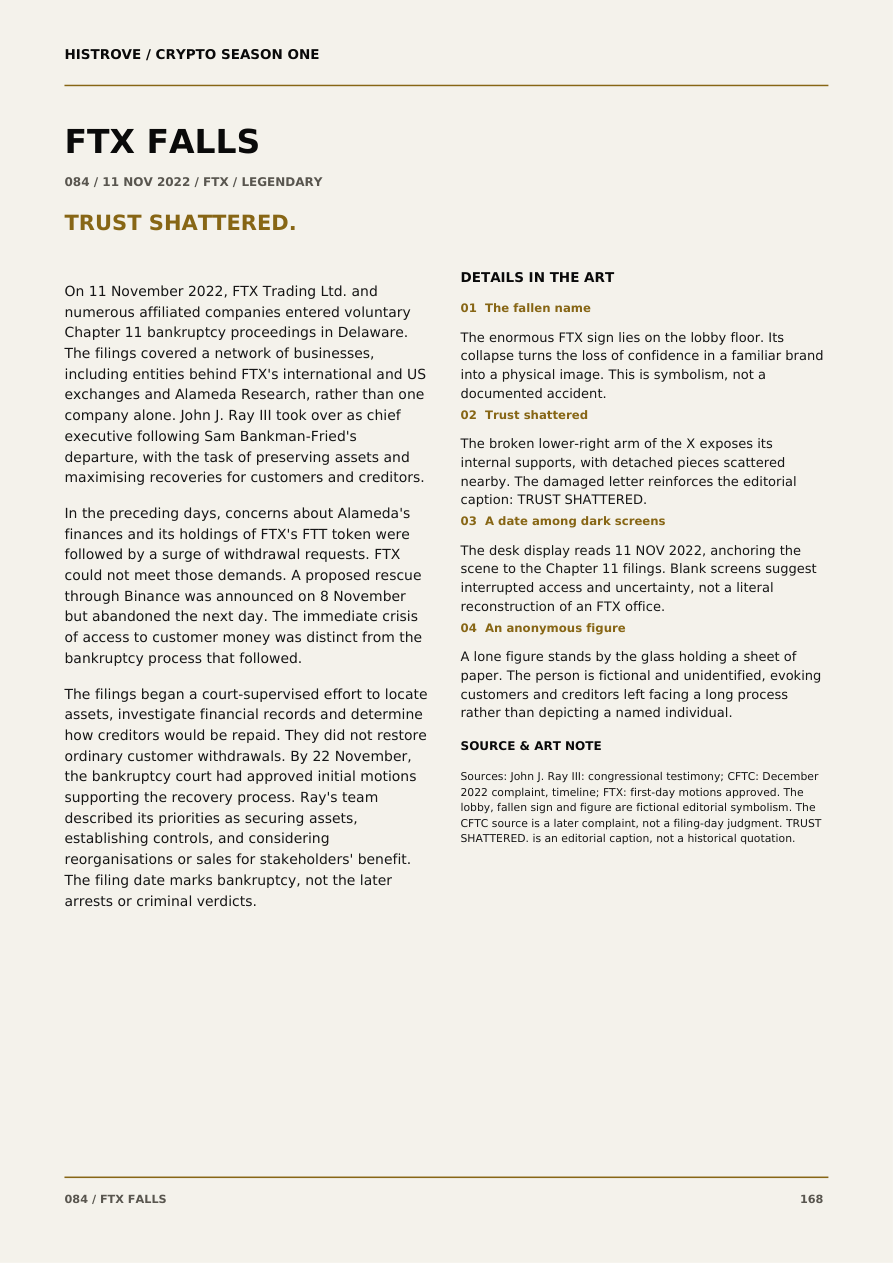 Ftx Falls companion book page 2, history and details