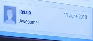 Forum reply from laszlo reading Awesome