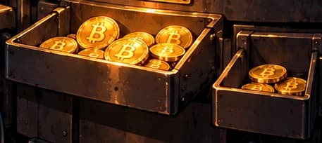 Two trays holding different amounts of coins