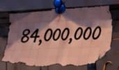 Pinned note reading 84,000,000