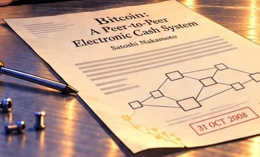 Bitcoin whitepaper page with 31 October 2008 stamp