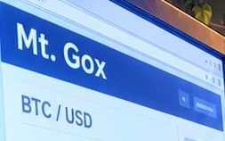 Mt. Gox and BTC / USD headings on the monitor