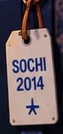 SOCHI 2014 tag on the lower luggage case