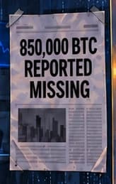 Newspaper reporting 850,000 BTC missing