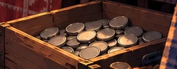 Tray of interchangeable-looking tokens