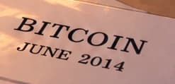 Auction paper headed BITCOIN and JUNE 2014