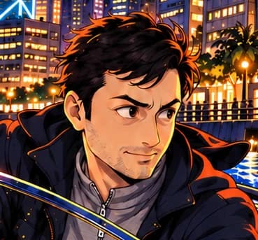 Anime interpretation of Ilya Lichtenstein at the helm of a fictional speedboat