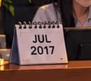 THE JULY CALENDAR. July 2017 anchors the launch month. The card date, 14 July, is supported by Zhao’s retrospective; the calendar is invented staging.