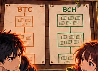 THE CAPACITY PLANS. Both drawings show a linear sequence of blocks. Larger boxes and more slips on the BCH plan illustrate extra capacity. They are not to scale or literal software diagrams, and do not imply a different block interval.
