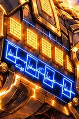 GOLD AND BLUE CHANNELS. Gold transaction tiles and blue witness channels make the data separation visible. Both belong to the same Bitcoin transaction and blockchain. The colours are an artistic key, not a literal protocol diagram.