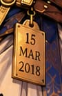 THE HANGING DATE. The tag reads 15 MAR 2018, the release announcement's date. It records this milestone, not the date of the first Lightning idea or the first payment ever made.