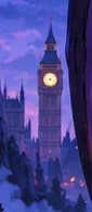 BIG BEN IN THE DISTANCE. The small clock tower names London through a recognisable landmark. It is a clue to the upgrade's title, not evidence that the network change happened at a London toll gate.
