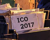 THE ICO 2017 FILE. The folder marked ICO 2017 recalls China's earlier intervention against token fundraising. That announcement ordered token-financing activities to stop and restricted exchange services. It supplies regulatory background rather than dating this warehouse scene.