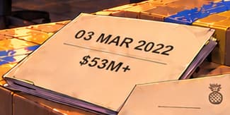THE DATED REPORT. 03 MAR 2022 and $53M+ mark the reported fundraising snapshot. The folder is invented; it does not price the supplies.