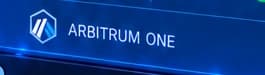 ARBITRUM ONE. The network label locates the imagined claim on Arbitrum One, rather than depicting a new network launch.