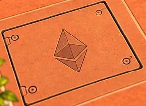 Ethereum hatch. The hatch references the token's Ethereum home. It is visible in the full artwork, beneath the card's lower fade.