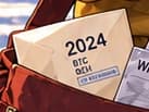 The 2024 envelope. The cream envelope in the satchel answers the future-dated envelope on card 024. Its large 2024 marks the repayment year, not a claim that every case ended then.