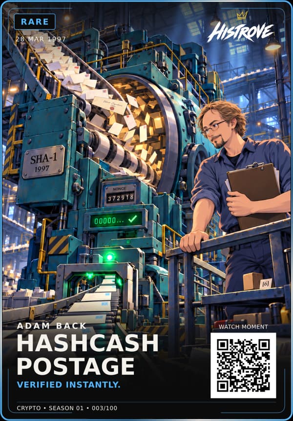 Hashcash Postage collectible card