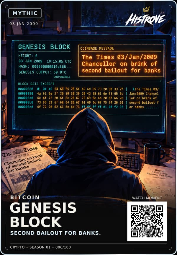 Genesis Block collectible card