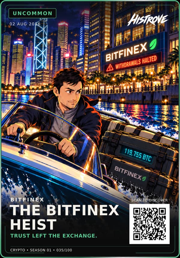 The Bitfinex Heist collectible card