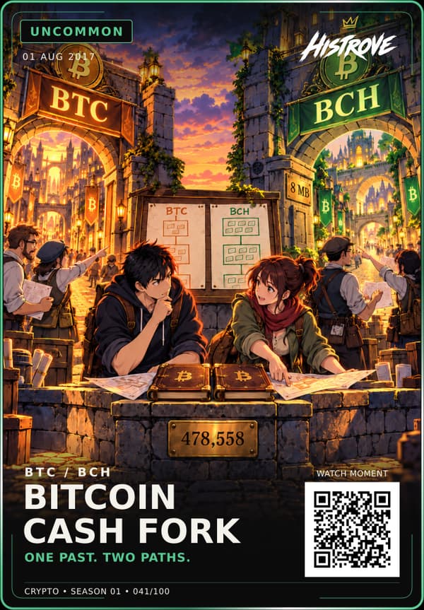 Bitcoin Cash Fork collectible card