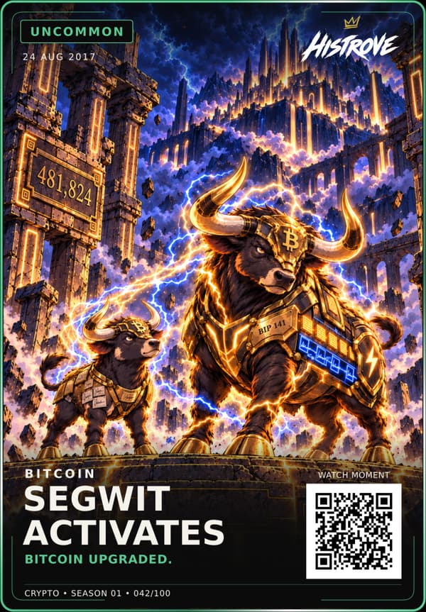 Segwit Activates collectible card