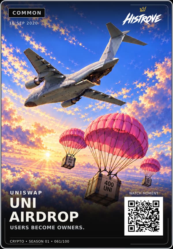 The Uni Airdrop collectible card