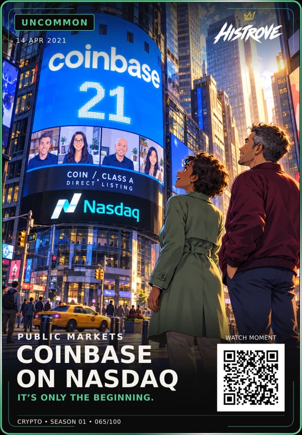 Coinbase On Nasdaq collectible card