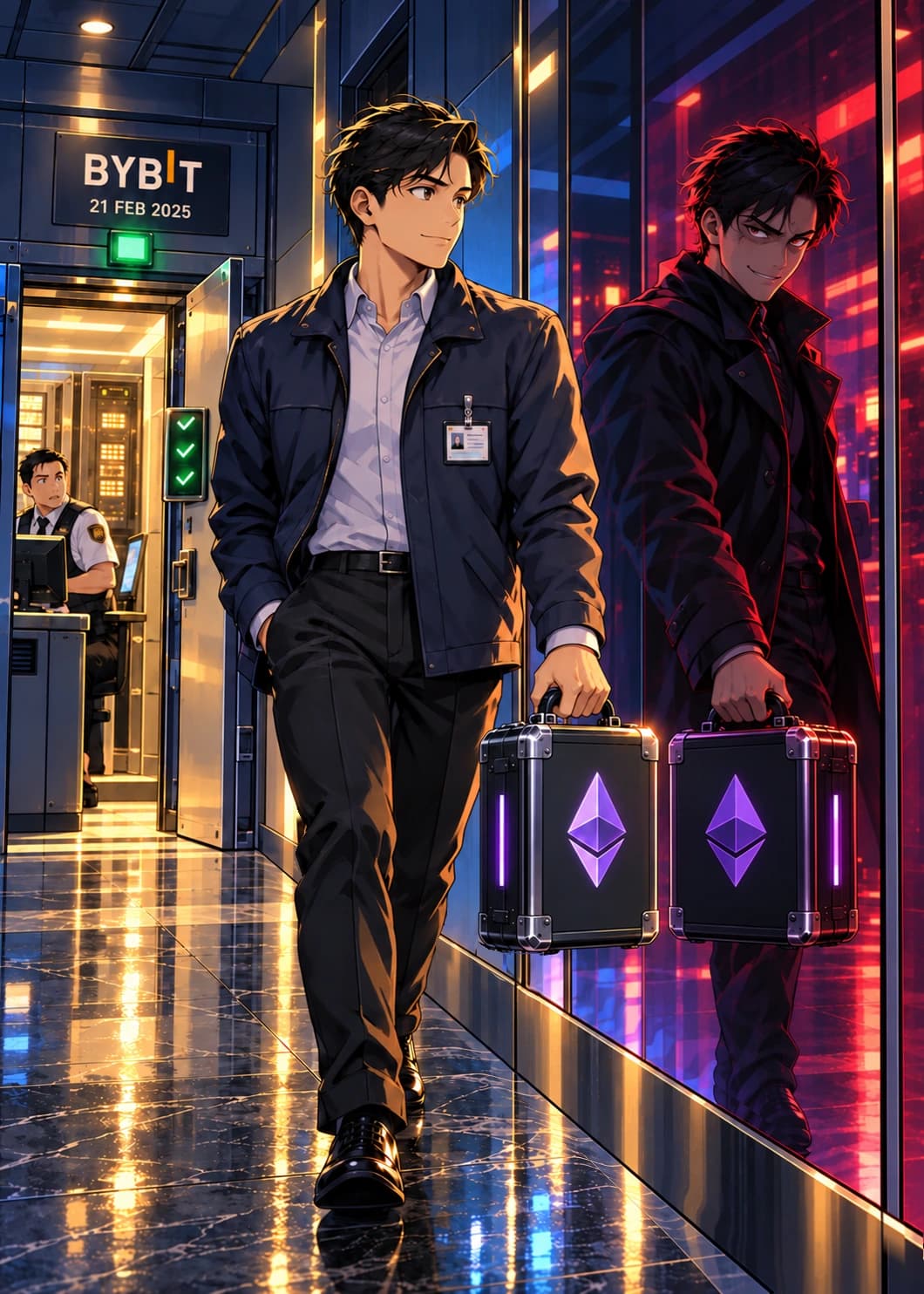 Complete approved illustration for The Bybit Heist