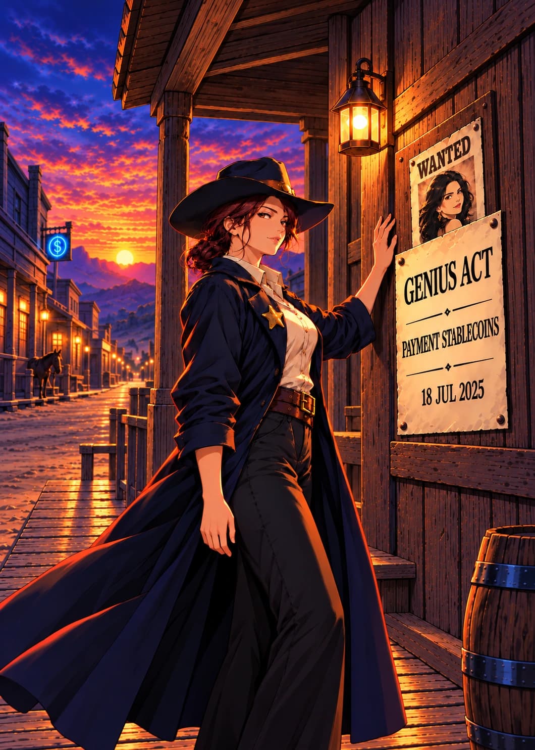 Complete approved illustration for New Sheriff In Town